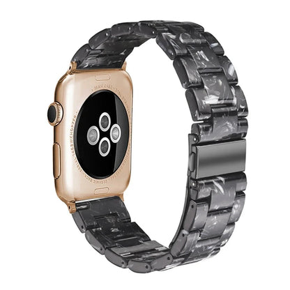 Transparent Resin Apple Watch Band with Stainless Steel Buckle, Compatible with Apple Watch Series 1-8, SE, and Ultra (38mm, 40mm, 41mm, 42mm, 44mm, 45mm, 49mm) - Wearable Upgrades 