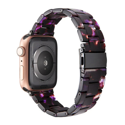 Transparent Resin Apple Watch Band with Stainless Steel Buckle, Compatible with Apple Watch Series 1-8, SE, and Ultra (38mm, 40mm, 41mm, 42mm, 44mm, 45mm, 49mm) - Wearable Upgrades 