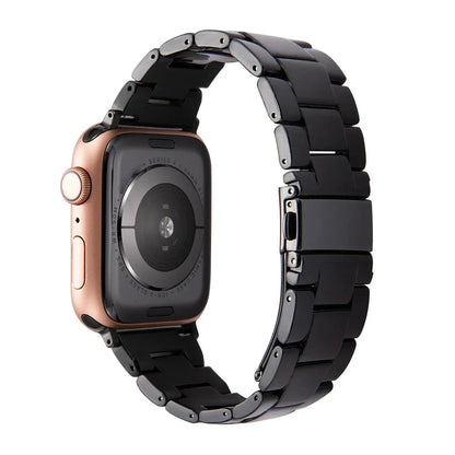 Transparent Resin Apple Watch Band with Stainless Steel Buckle, Compatible with Apple Watch Series 1-8, SE, and Ultra (38mm, 40mm, 41mm, 42mm, 44mm, 45mm, 49mm) - Wearable Upgrades 