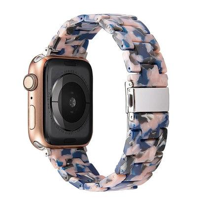 Transparent Resin Apple Watch Band with Stainless Steel Buckle, Compatible with Apple Watch Series 1-8, SE, and Ultra (38mm, 40mm, 41mm, 42mm, 44mm, 45mm, 49mm) - Wearable Upgrades 