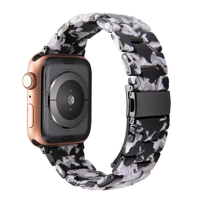Transparent Resin Apple Watch Band with Stainless Steel Buckle, Compatible with Apple Watch Series 1-8, SE, and Ultra (38mm, 40mm, 41mm, 42mm, 44mm, 45mm, 49mm) - Wearable Upgrades 