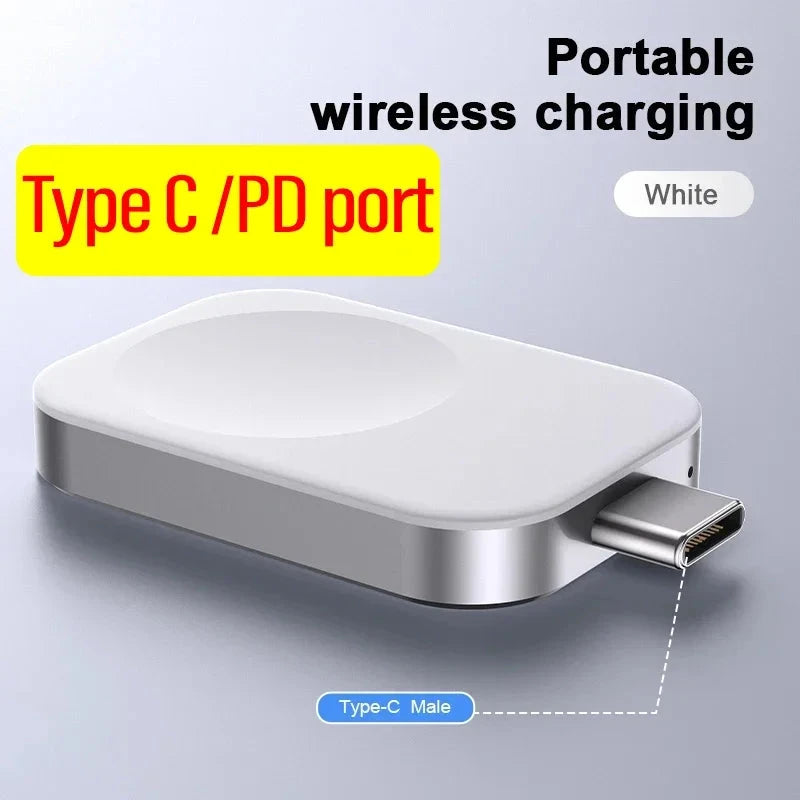 VIKEFON Portable Wireless Charger for Apple Watch SE – Magnetic USB Charger for iWatch Series 9, 8, 7, 6, 5, 4, SE – Fast Charging Station - Wearable Upgrades 