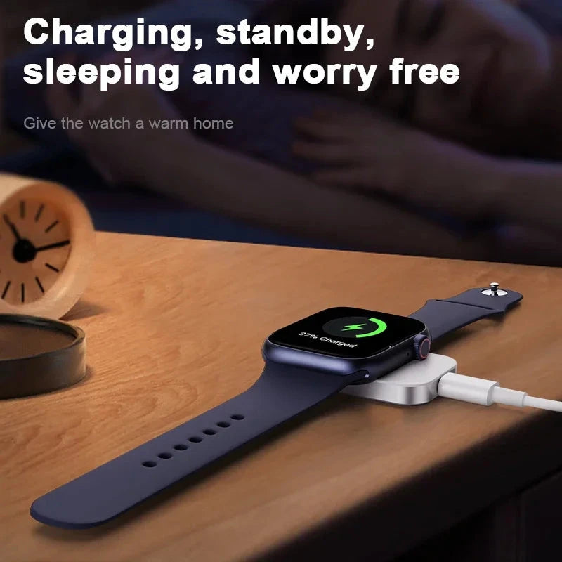 VIKEFON Portable Wireless Charger for Apple Watch SE – Magnetic USB Charger for iWatch Series 9, 8, 7, 6, 5, 4, SE – Fast Charging Station - Wearable Upgrades 