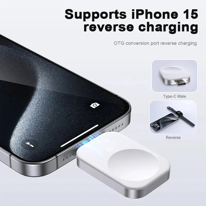 VIKEFON Portable Wireless Charger for Apple Watch SE – Magnetic USB Charger for iWatch Series 9, 8, 7, 6, 5, 4, SE – Fast Charging Station - Wearable Upgrades 